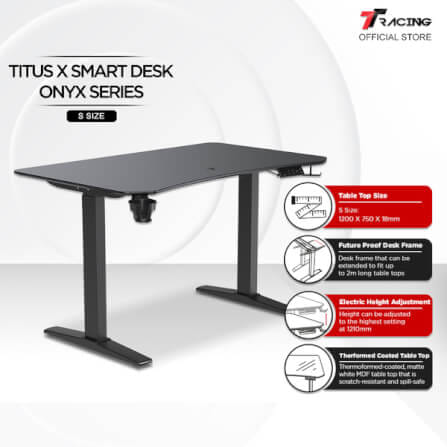 โต๊ะปรับระดับ TTRACING TITUS X SMART DESK 1.2M สี ONYX_1